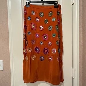 ANTHROPOLOGIE FLOREAT Beaded Skirt